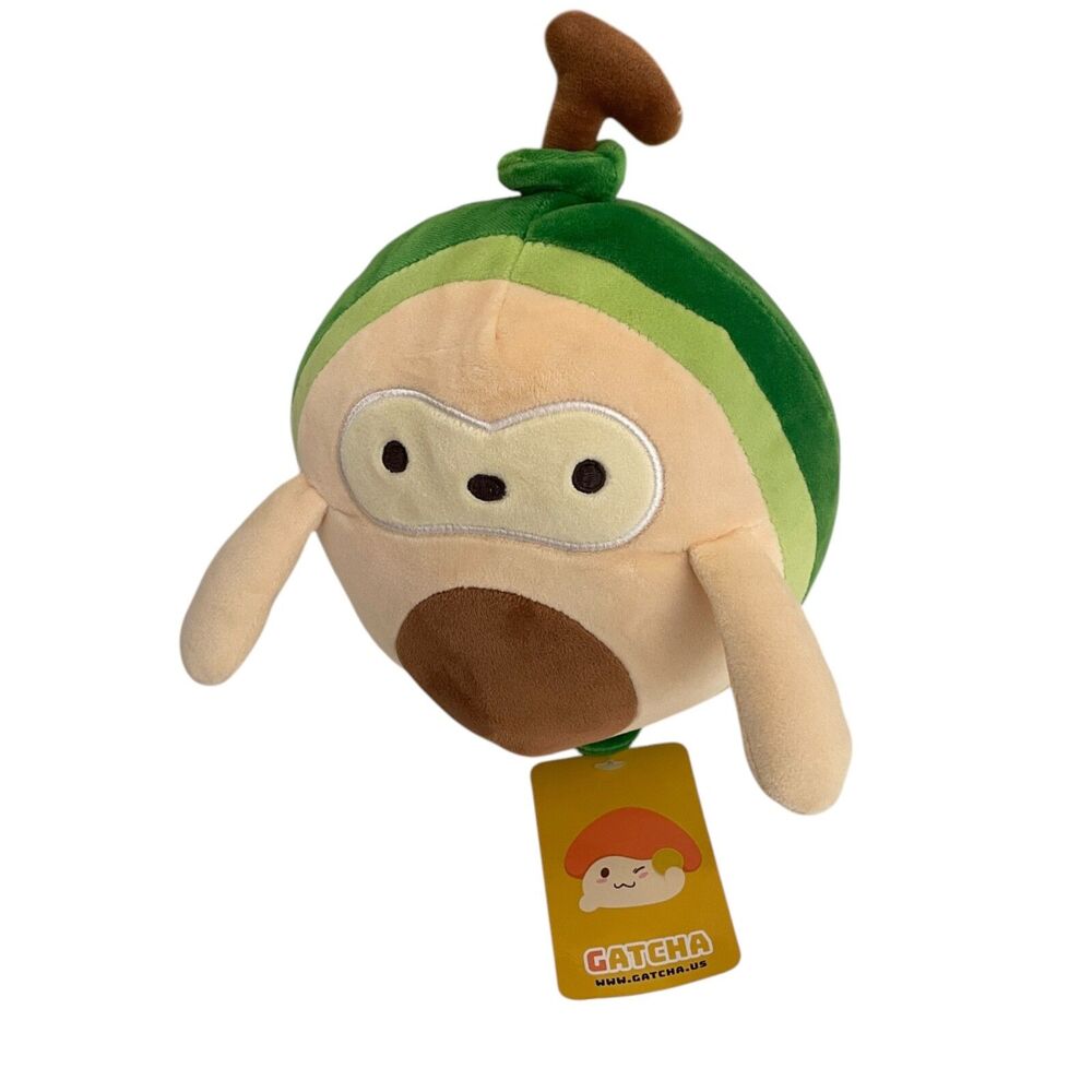 Gatcha Avocado Stuffed Animal Plush 7" NWT Green